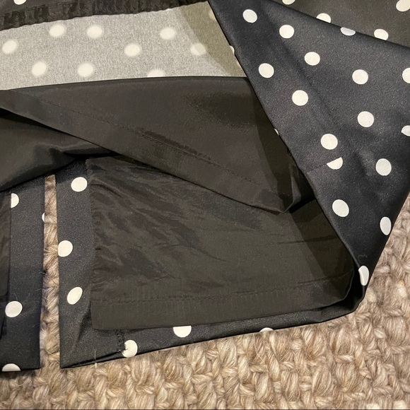 WHBM Black & White Satin Polka Dot Sheath Dress - Picture 6 of 9